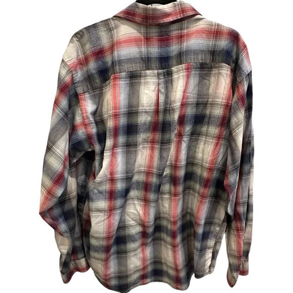 Patagonia Long Sleeved Plaid Pima Organic Cotton Shirt Sz L - Picture 3 of 6